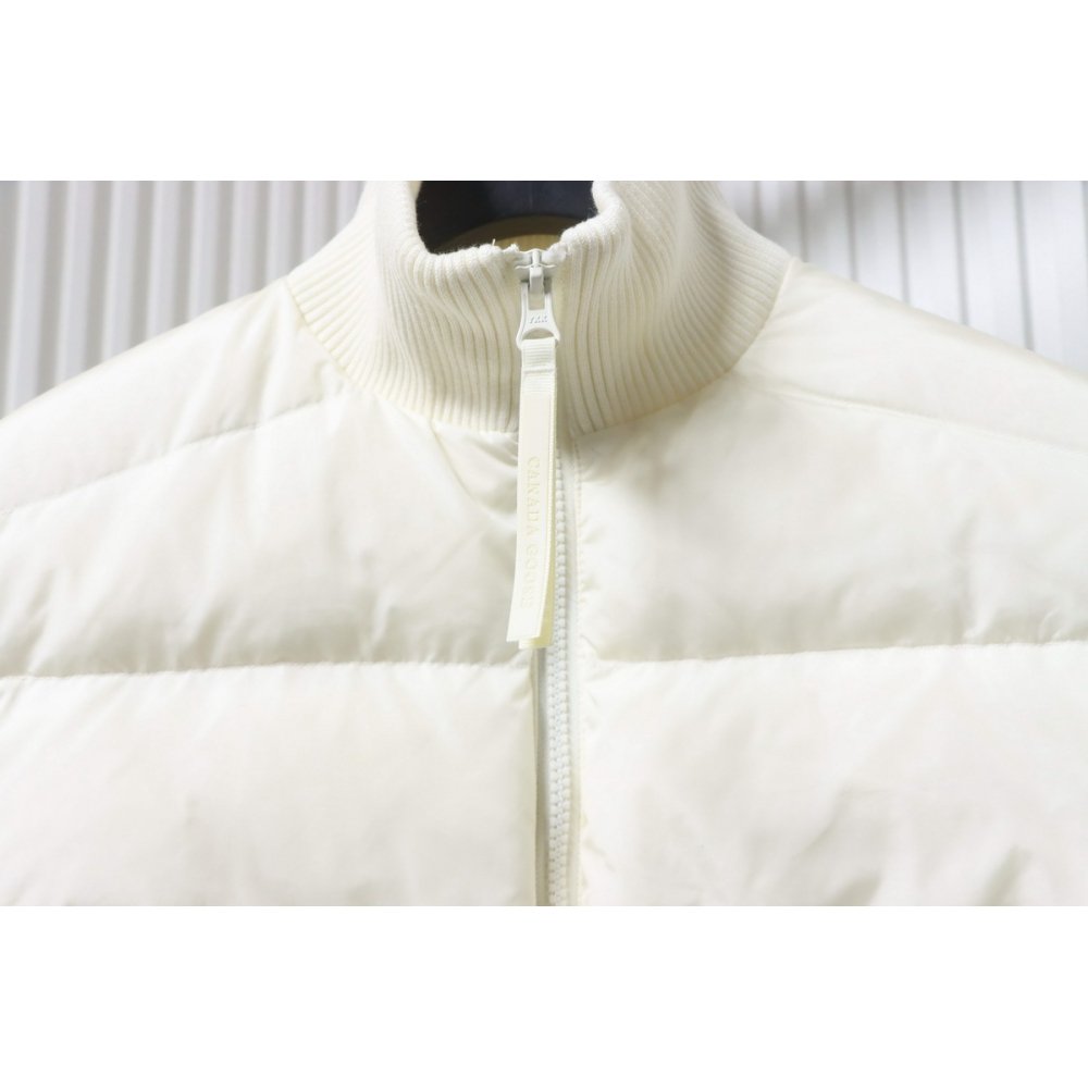 Canada Goose Hybridge Quilted Knit Jacket White,Canada Goose Jackets,Jackets,CLOTHES