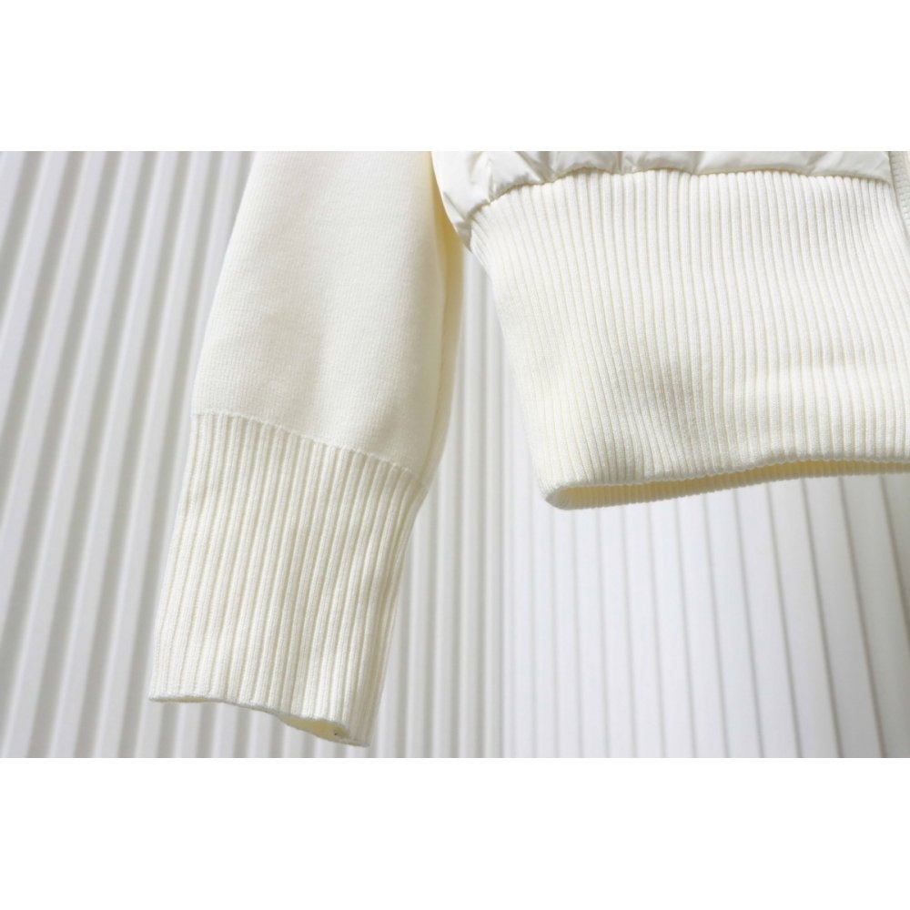 Canada Goose Hybridge Quilted Knit Jacket White,Canada Goose Jackets,Jackets,CLOTHES