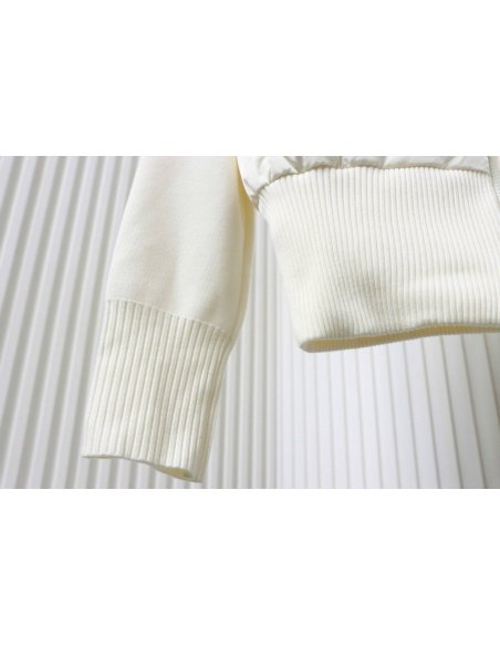 Canada Goose Hybridge Quilted Knit Jacket White,Canada Goose Jackets,Jackets,CLOTHES
