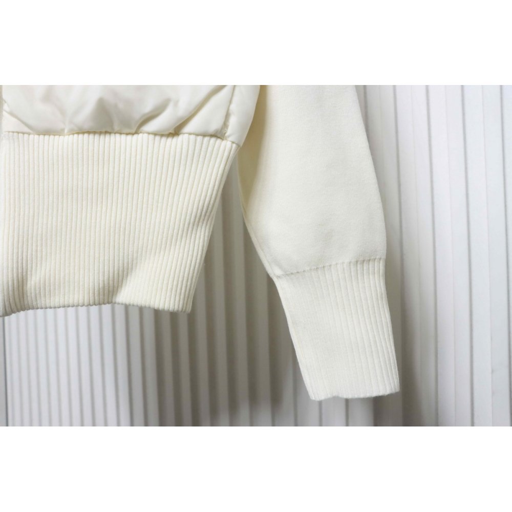 Canada Goose Hybridge Quilted Knit Jacket White,Canada Goose Jackets,Jackets,CLOTHES
