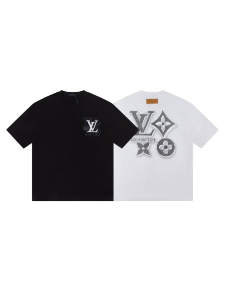 Louis Vuitton T-shirt W2627 Black/White,Louis Vuitton T-Shirts,T-Shirts,CLOTHES