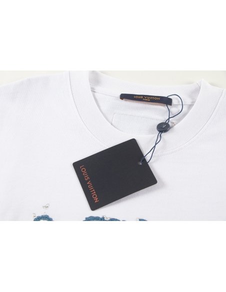 Louis Vuitton T-shirt W2518 Black/White,Louis Vuitton T-Shirts,T-Shirts,CLOTHES