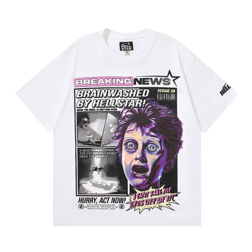 Hellstar Breaking News T-Shirt White,Hellstar T-Shirts,T-Shirts,CLOTHES
