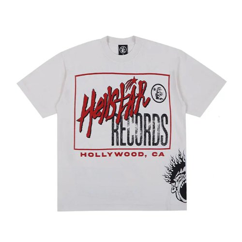 Hellstar Records Hollywood T-Shirt Cream,Hellstar T-Shirts,T-Shirts,CLOTHES