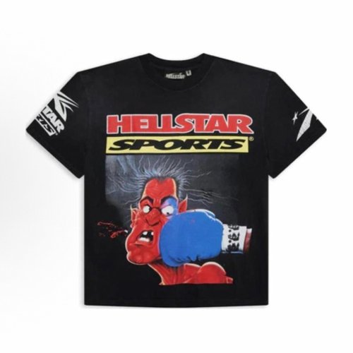 Hellstar Knock Out T-shirt Black HS01TEE07-BLK,Hellstar T-Shirts,T-Shirts,CLOTHES