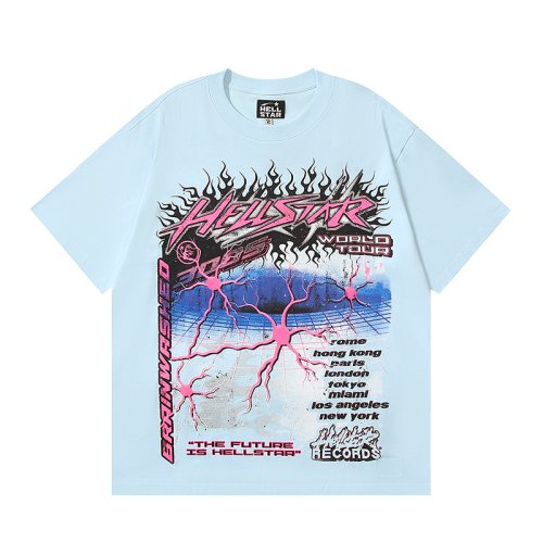 Hellstar Neuron Tour T-Shirt Light Blue,Hellstar T-Shirts,T-Shirts,CLOTHES