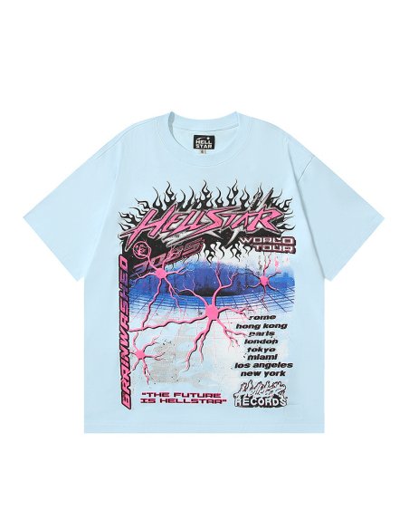 Hellstar Neuron Tour T-Shirt Light Blue,Hellstar T-Shirts,T-Shirts,CLOTHES
