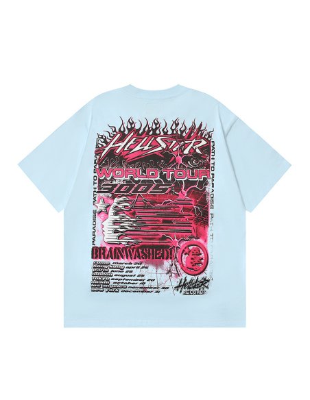 Hellstar Neuron Tour T-Shirt Light Blue,Hellstar T-Shirts,T-Shirts,CLOTHES