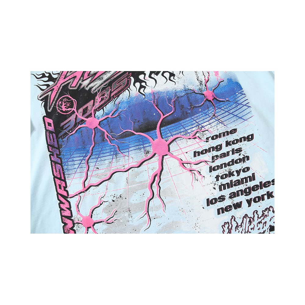 Hellstar Neuron Tour T-Shirt Light Blue,Hellstar T-Shirts,T-Shirts,CLOTHES