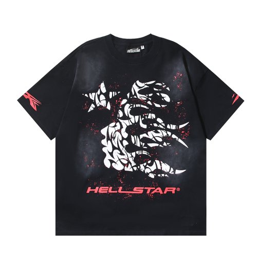 Hellstar Thorn T-Shirt 692 Black Red,Hellstar T-Shirts,T-Shirts,CLOTHES
