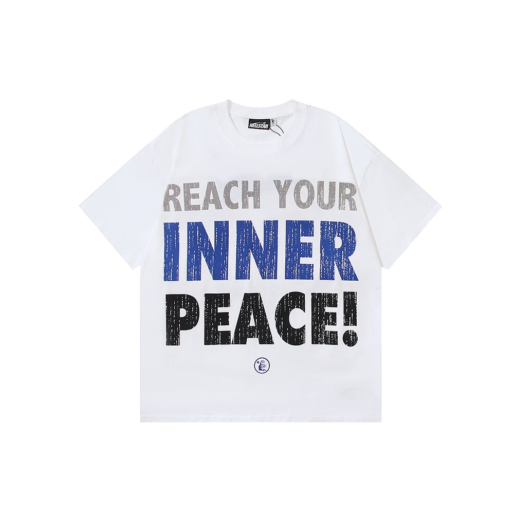 Hellstar Inner Peace T-Shirt 585 White/Apricot,Hellstar T-Shirts,T-Shirts,CLOTHES