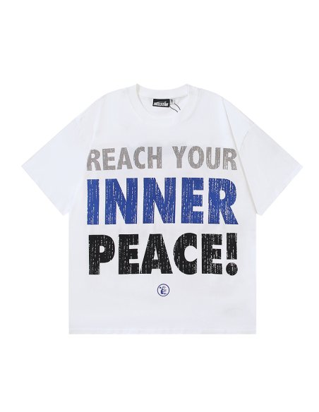 Hellstar Inner Peace T-Shirt 585 White/Apricot,Hellstar T-Shirts,T-Shirts,CLOTHES