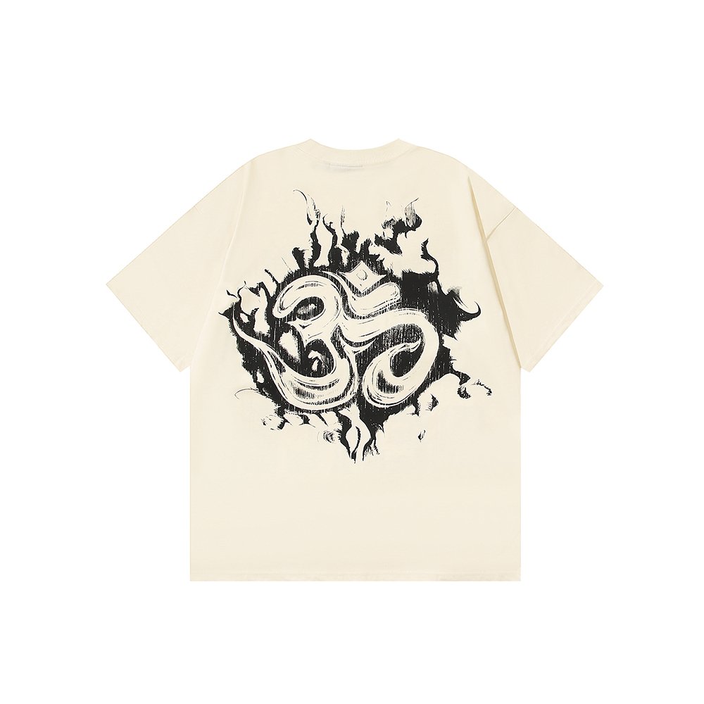 Hellstar Inner Peace T-Shirt 585 White/Apricot,Hellstar T-Shirts,T-Shirts,CLOTHES