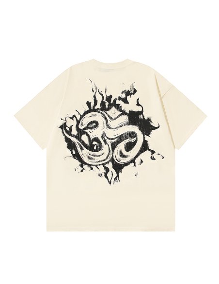 Hellstar Inner Peace T-Shirt 585 White/Apricot,Hellstar T-Shirts,T-Shirts,CLOTHES