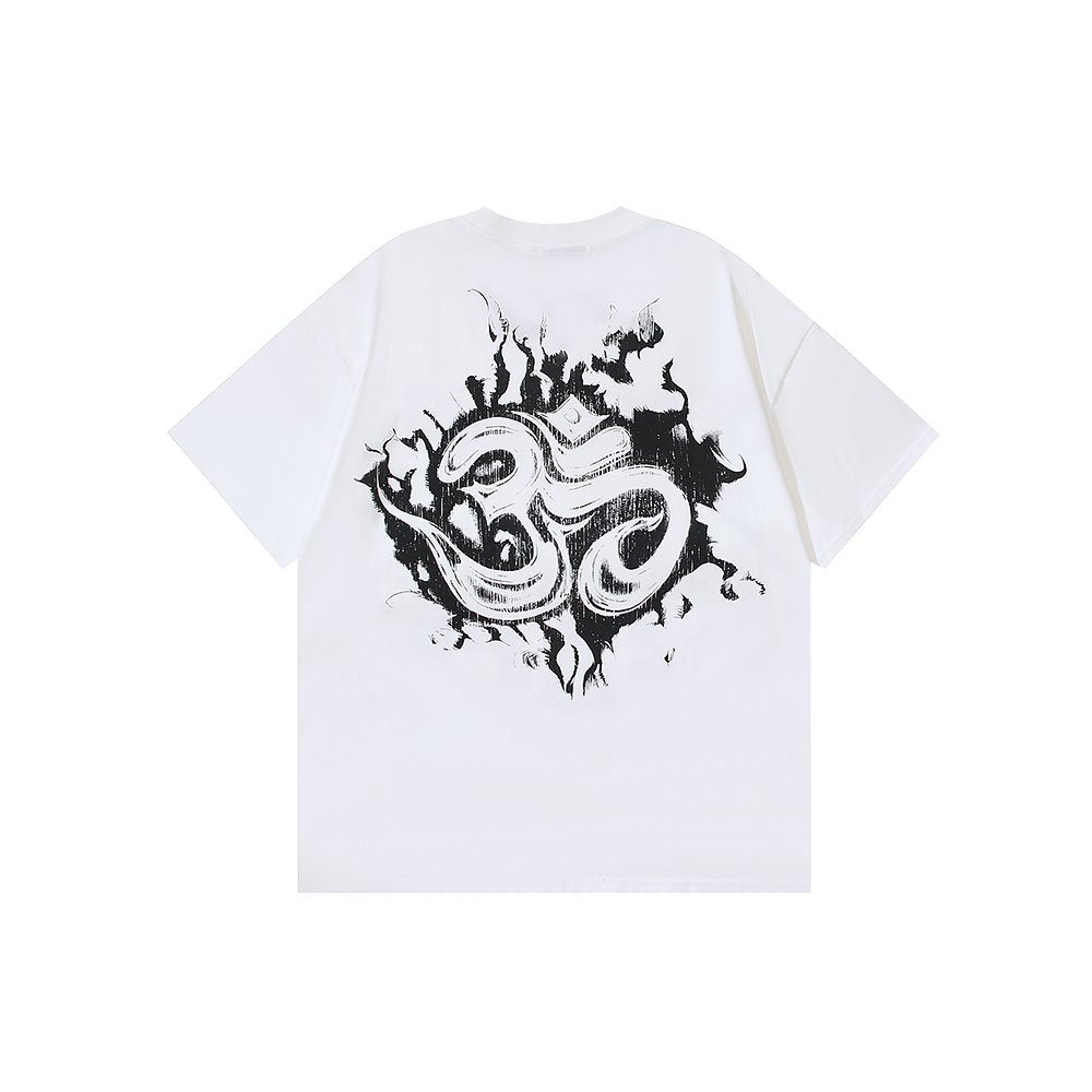 Hellstar Inner Peace T-Shirt 585 White/Apricot,Hellstar T-Shirts,T-Shirts,CLOTHES