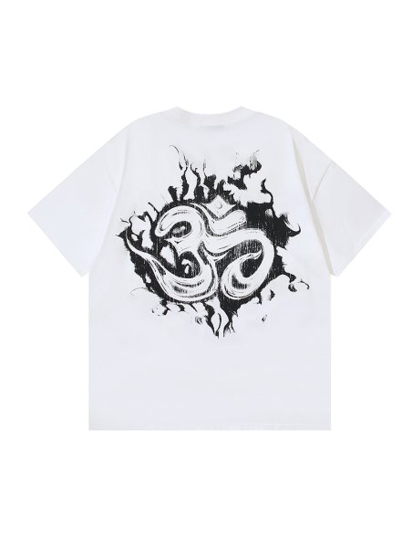 Hellstar Inner Peace T-Shirt 585 White/Apricot,Hellstar T-Shirts,T-Shirts,CLOTHES