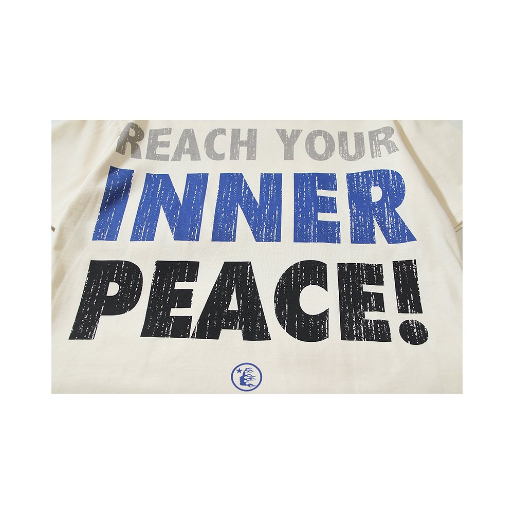 Hellstar Inner Peace T-Shirt 585 White/Apricot,Hellstar T-Shirts,T-Shirts,CLOTHES