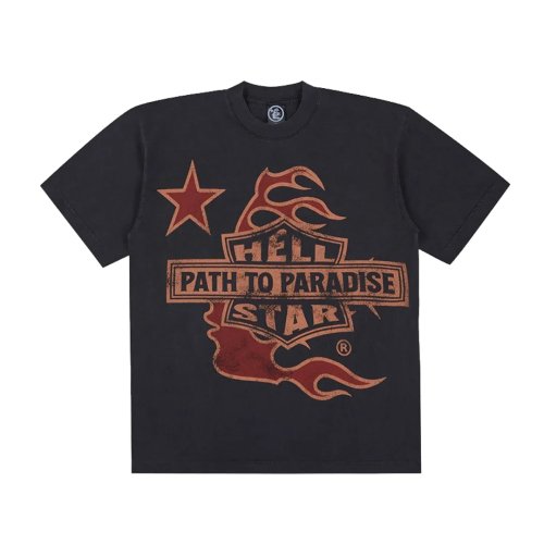 Hellstar Biker Tour T-Shirt Faded Black,Hellstar T-Shirts,T-Shirts,CLOTHES