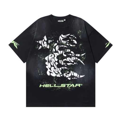 Hellstar Thorn T-Shirt 693 Black Green,Hellstar T-Shirts,T-Shirts,CLOTHES