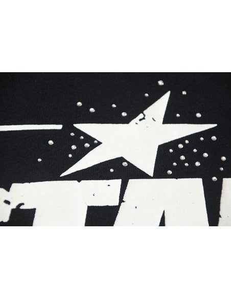 Hellstar Classic White Logo Black T-shirt With Hot-fix Rhinestones 6752,Hellstar T-Shirts,T-Shirts,CLOTHES