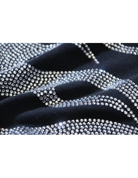 HellStar Dennis Rodman Black-Blue T-shirt With Hot-fix Rhinestones 6771,Hellstar T-Shirts,T-Shirts,CLOTHES