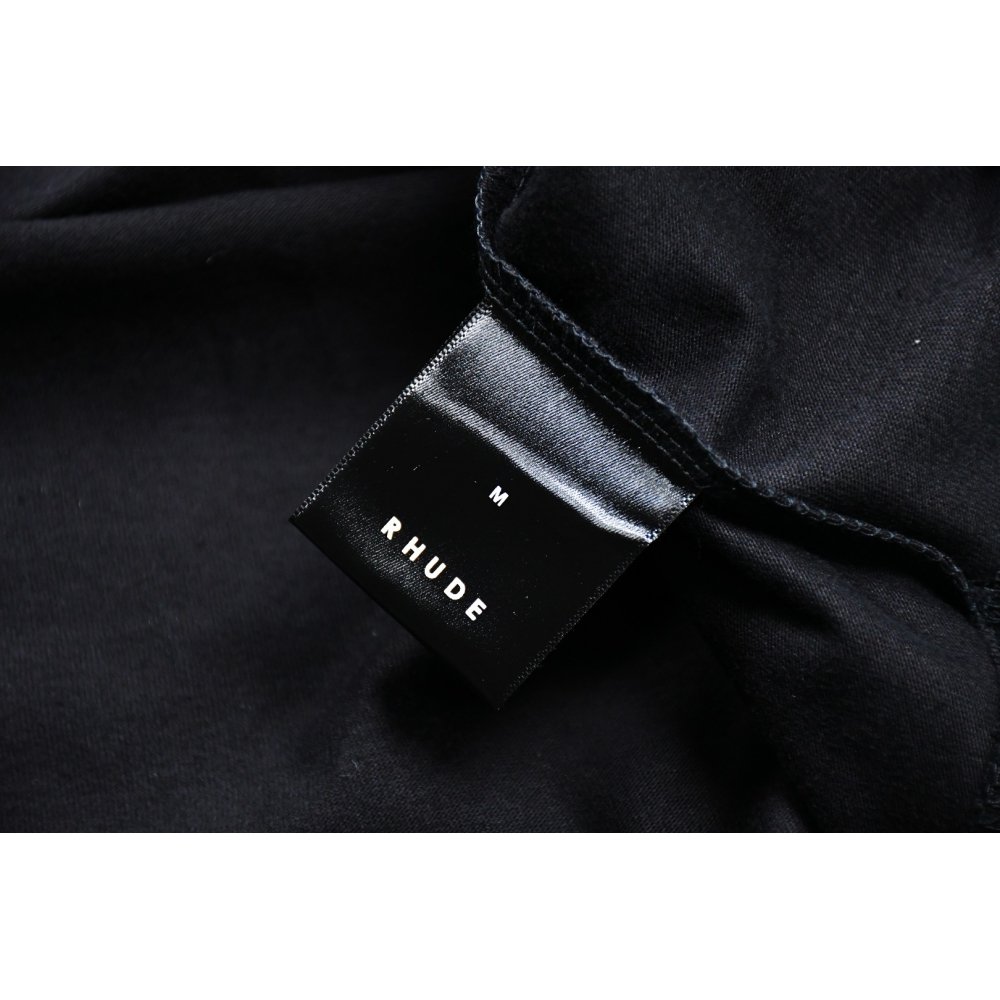 Rhude Come Second T-Shirt Black,Rhude T-Shirts,T-Shirts,CLOTHES