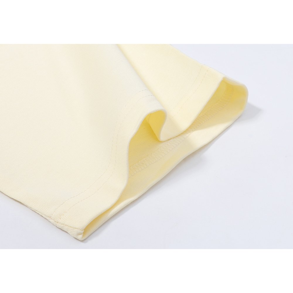 Rhude Port De T-shirt 50167 Apricot/White/Black,Rhude T-Shirts,T-Shirts,CLOTHES