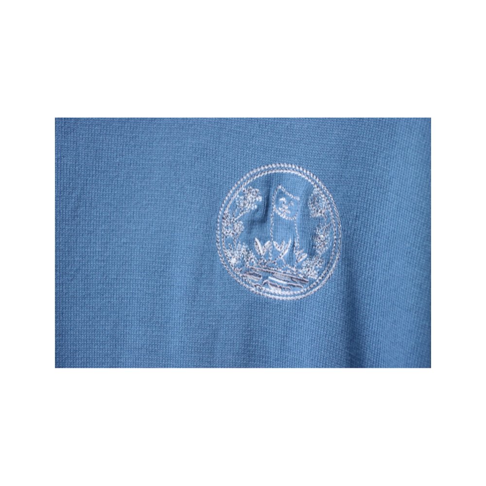 Dior Cat Embroidered Knitted T-shirt Blue,Dior T-Shirts,T-Shirts,CLOTHES