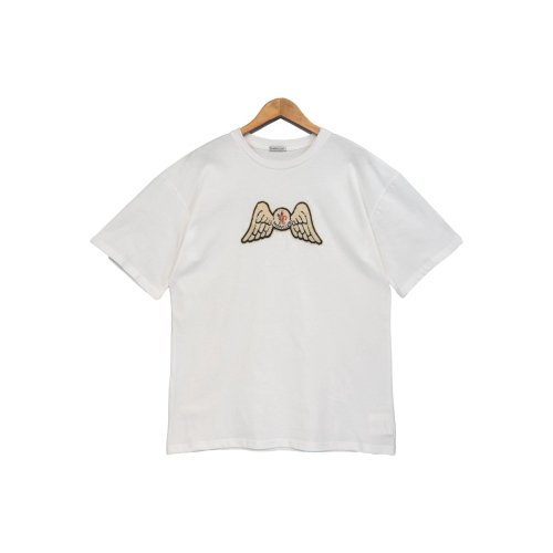 Palm Angle Joint Name Wings Pattern Loose T-Shirt 2083 White/Black,Palm Angels T-Shirts,T-Shirts,CLOTHES