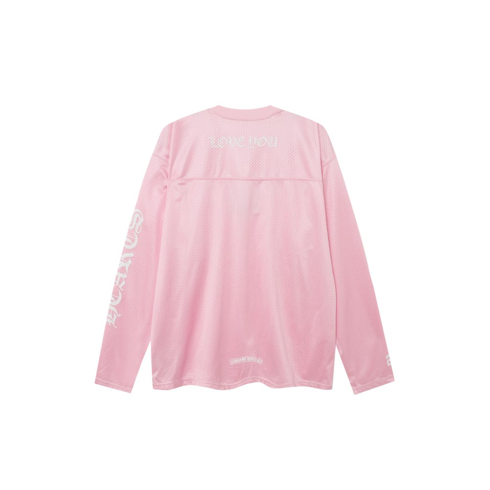 Chrome Hearts Love You Mesh Warm Up Jersey 9998 Pink/Black/Red/Green/Blue,Chrome Heart Long Sleeve Tees,Long Sleeve Tees,CLOTHES
