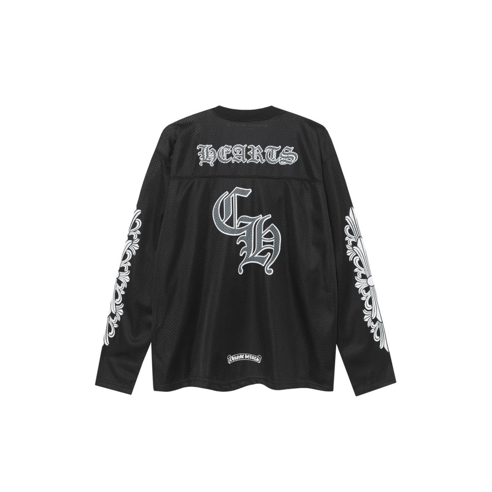 Chrome Hearts Love You Mesh Warm Up Jersey 9998 Pink/Black/Red/Green/Blue,Chrome Heart Long Sleeve Tees,Long Sleeve Tees,CLOTHES
