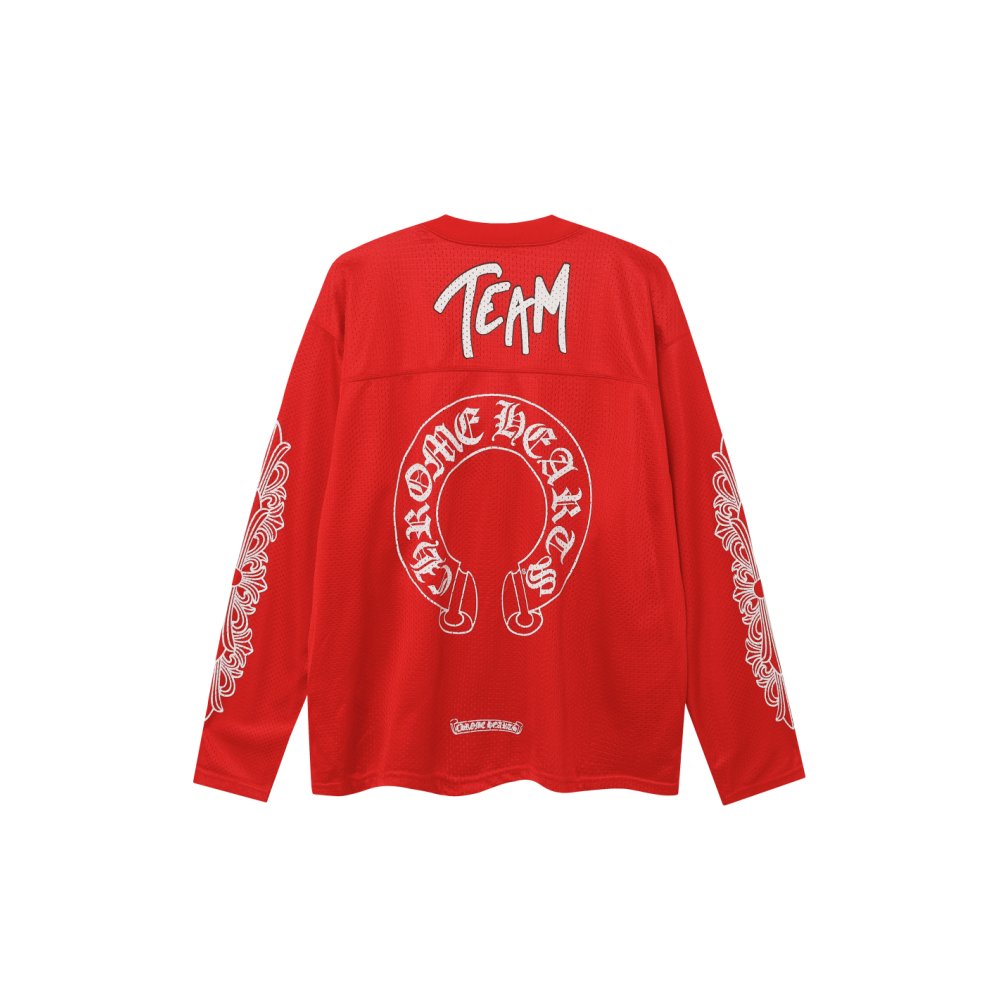 Chrome Hearts Love You Mesh Warm Up Jersey 9998 Pink/Black/Red/Green/Blue,Chrome Heart Long Sleeve Tees,Long Sleeve Tees,CLOTHES