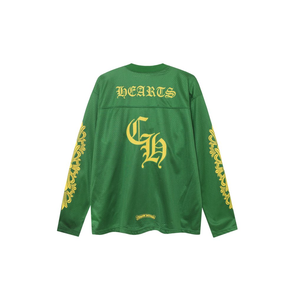 Chrome Hearts Love You Mesh Warm Up Jersey 9998 Pink/Black/Red/Green/Blue,Chrome Heart Long Sleeve Tees,Long Sleeve Tees,CLOTHES