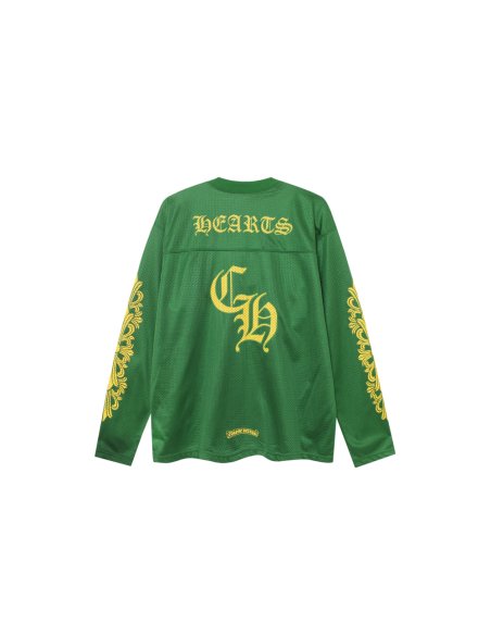 Chrome Hearts Love You Mesh Warm Up Jersey 9998 Pink/Black/Red/Green/Blue,Chrome Heart Long Sleeve Tees,Long Sleeve Tees,CLOTHES