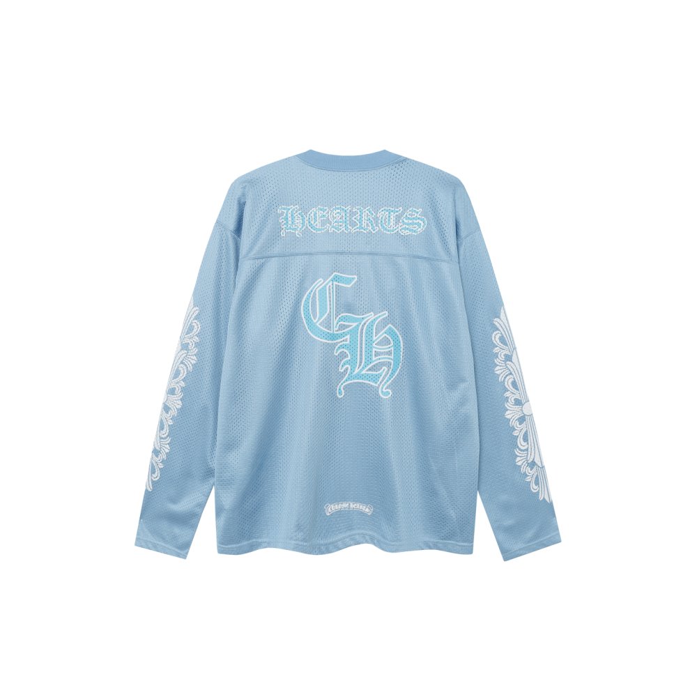 Chrome Hearts Love You Mesh Warm Up Jersey 9998 Pink/Black/Red/Green/Blue,Chrome Heart Long Sleeve Tees,Long Sleeve Tees,CLOTHES