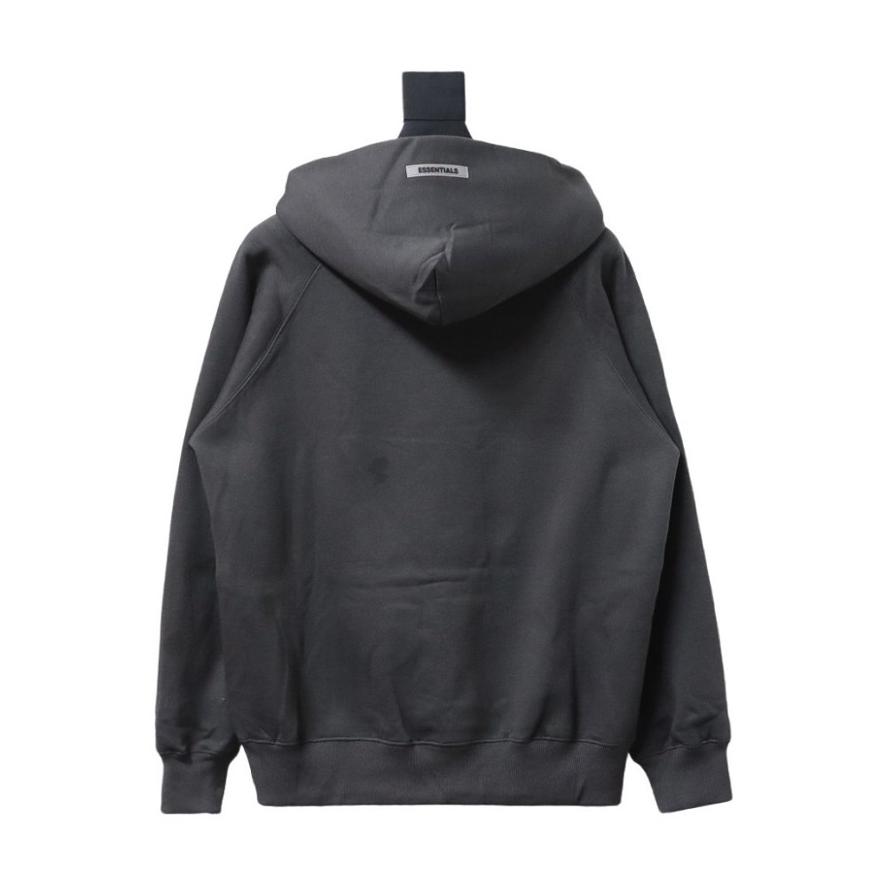 Fear of God Essentials Pullover Hoodie Applique Logo Dark Gray,Fear of God Hoodies,Sweatshirts Hoodies,CLOTHES