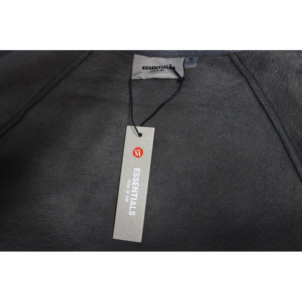 Fear of God Essentials Pullover Hoodie Applique Logo Dark Gray,Fear of God Hoodies,Sweatshirts Hoodies,CLOTHES