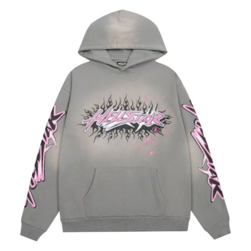 Hellstar Future Flame Hoodie Grey,Hellstar Hoodies(Sweatshirts),Sweatshirts Hoodies,CLOTHES