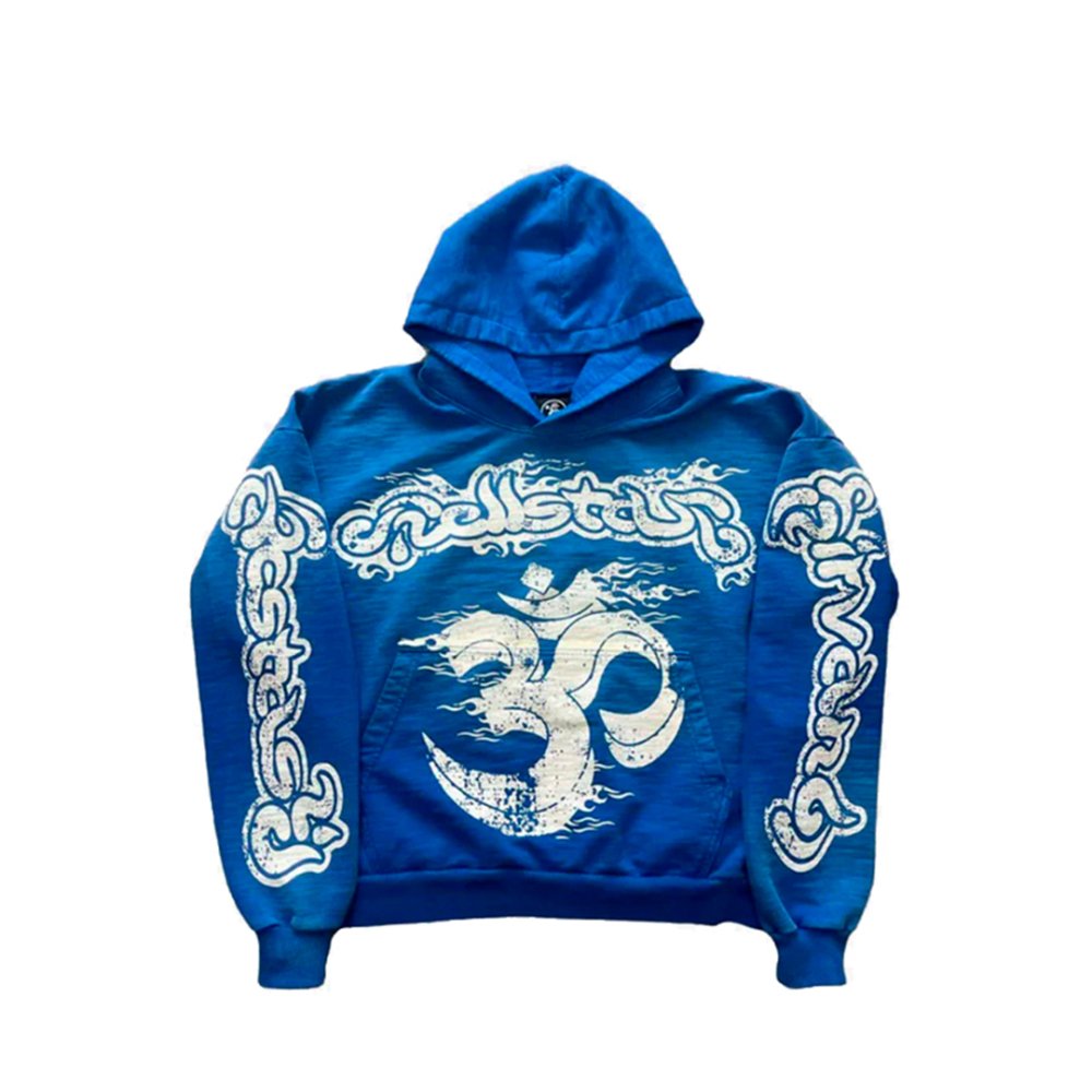 Hellstar Studios Hooded Sweatshirt Blue,Hellstar Hoodies(Sweatshirts),Sweatshirts Hoodies,CLOTHES