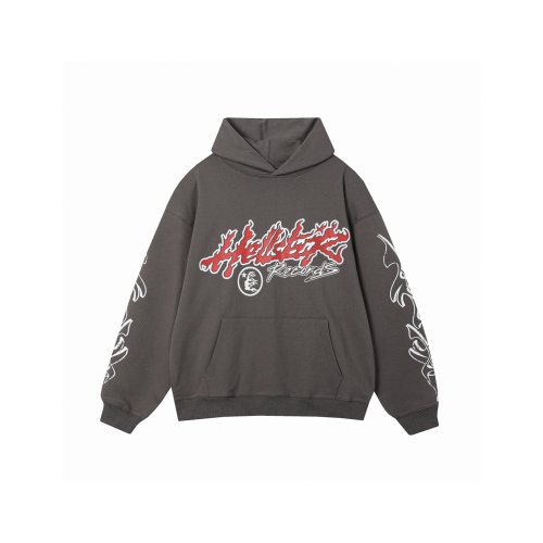 Hellstar Records Tour Hoodie 3071 Black/Brown,Hellstar Hoodies(Sweatshirts),Sweatshirts Hoodies,CLOTHES