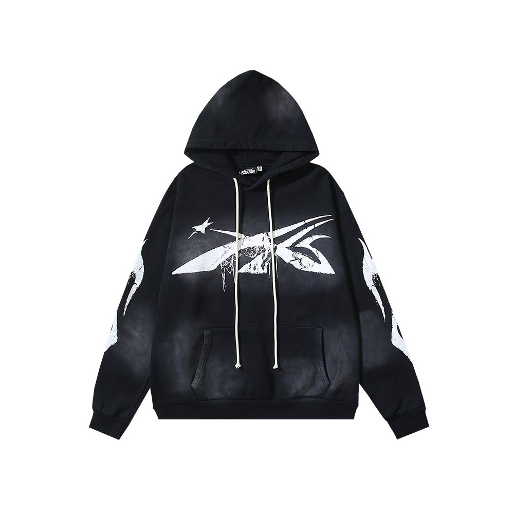 Hellstar Spiderweb Sport Black Hoodie 2039 ,Hellstar Hoodies(Sweatshirts),Sweatshirts Hoodies,CLOTHES