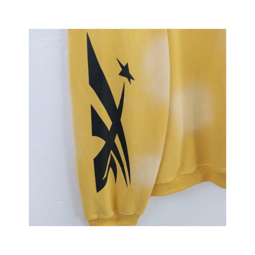 Hellstar Terry Fabric Crewneck 7545 Yellow/White,Hellstar Hoodies(Sweatshirts),Sweatshirts Hoodies,CLOTHES
