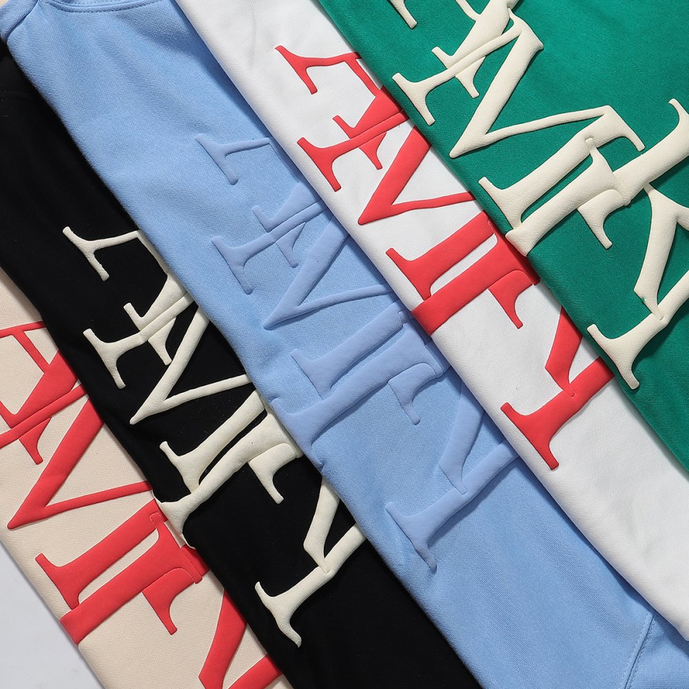 AMIRI Staggered Logo Hoodie 9273 Pure Black/Apricot/Black White/Green/Sky Blue/White,Amiri Hoodies,Sweatshirts Hoodies,CLOTHES