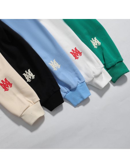 AMIRI Staggered Logo Hoodie 9273 Pure Black/Apricot/Black White/Green/Sky Blue/White,Amiri Hoodies,Sweatshirts Hoodies,CLOTHES