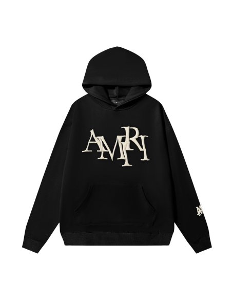 AMIRI Staggered Logo Hoodie 9273 Pure Black/Apricot/Black White/Green/Sky Blue/White,Amiri Hoodies,Sweatshirts Hoodies,CLOTHES