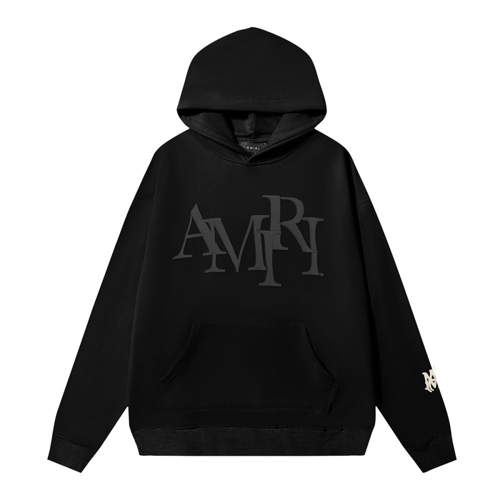 AMIRI Staggered Logo Hoodie 9273 Pure Black/Apricot/Black White/Green/Sky Blue/White,Amiri Hoodies,Sweatshirts Hoodies,CLOTHES