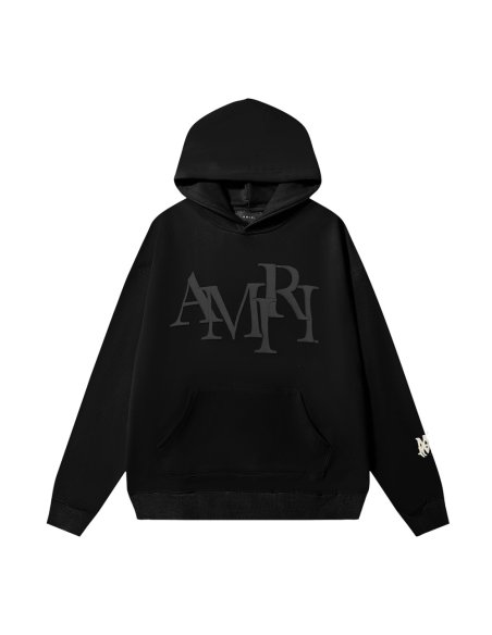 AMIRI Staggered Logo Hoodie 9273 Pure Black/Apricot/Black White/Green/Sky Blue/White,Amiri Hoodies,Sweatshirts Hoodies,CLOTHES