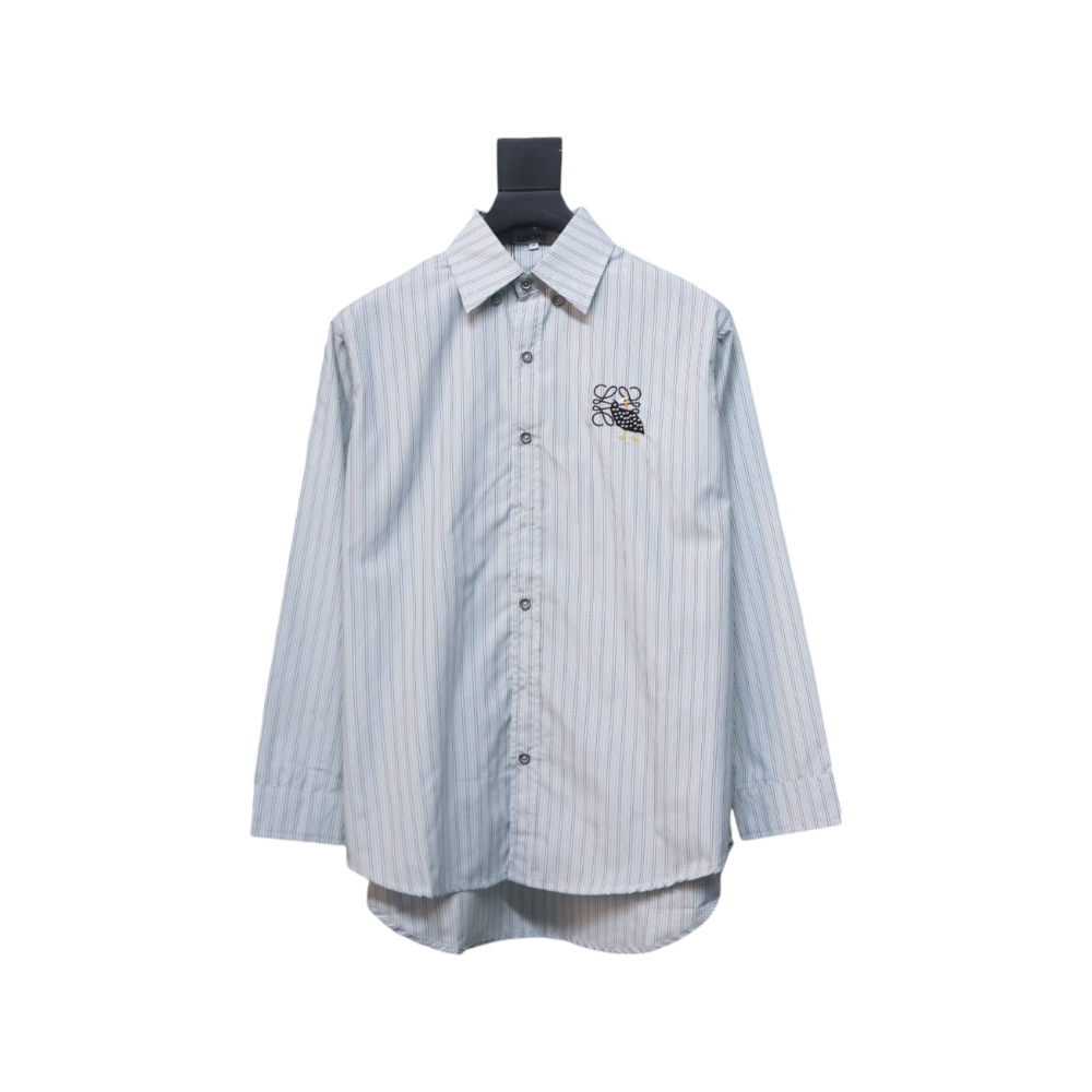 Loewe Embroidered Striped Shirt,Loewe Polo,Polos,CLOTHES
