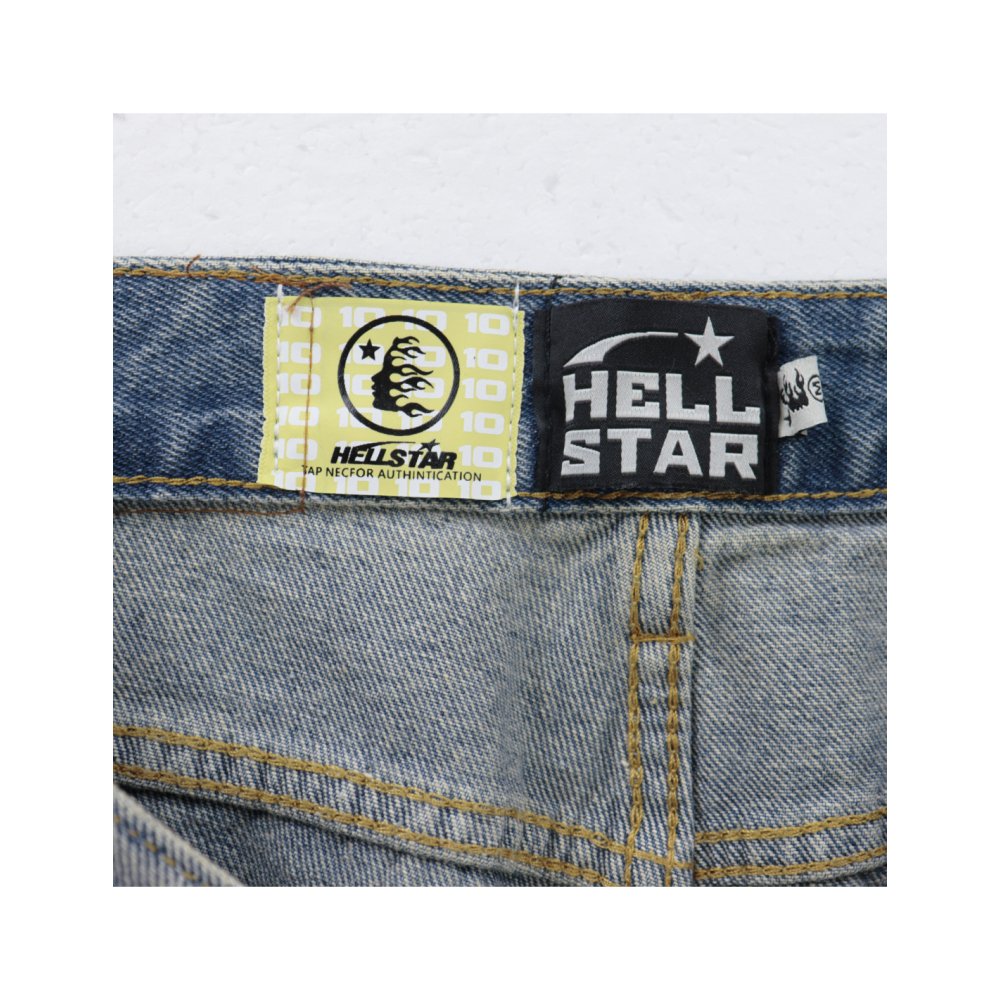 Hellstar Nylon Shorts 8639 Denim Blue,Hellstar Shorts,Shorts,CLOTHES