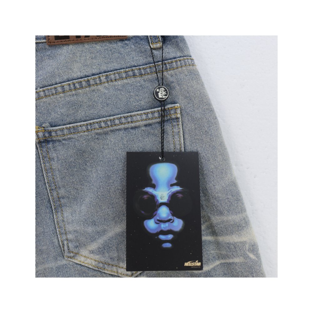 Hellstar Nylon Shorts 8639 Denim Blue,Hellstar Shorts,Shorts,CLOTHES